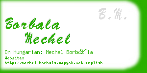 borbala mechel business card